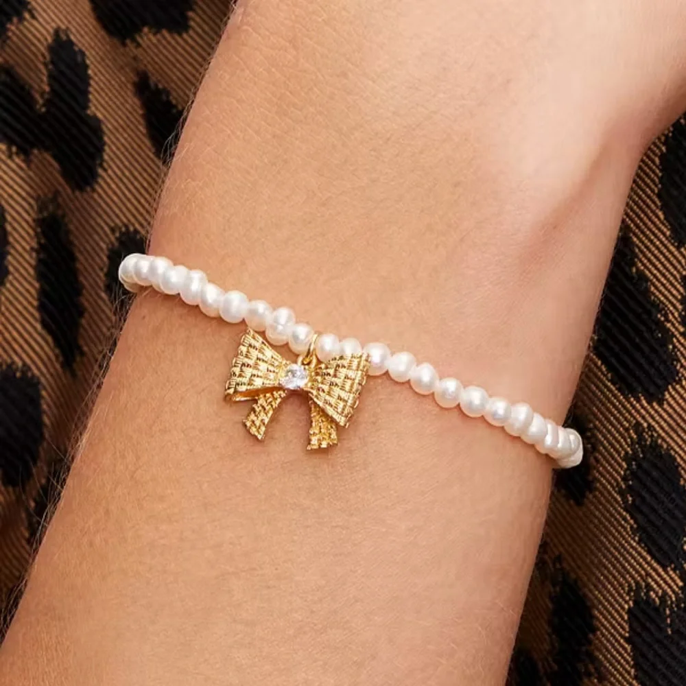 Kate Spade Wrapped in a Bow Pearl Charm Bracelet - Picture 2 of 6
